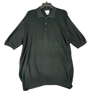 Linea Uomo Vintage 90s Knit‎ Polo Shirt Men XL Italian Designer Minimal Core